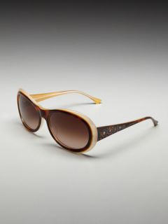 Aztec Oval Frame by Judith Leiber Sunglasses