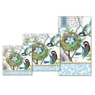 Michel Design Works Bird Nest Hostess Napkin, Package of 16, 3 Ply   Disposable Napkins