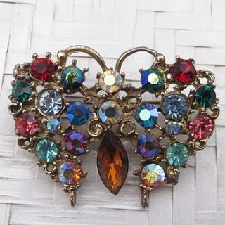 vintage costume jewellery butterfly brooch by ava mae designs