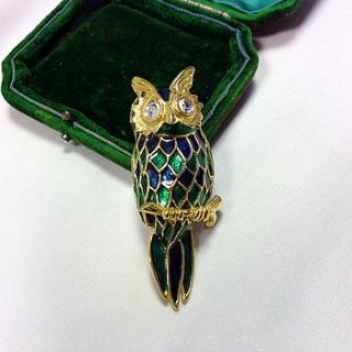 vintage owl brooch by iamia