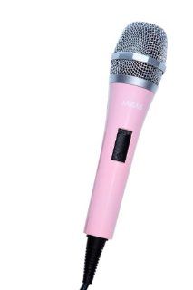 Jaras JJ 504 Pink Dynamic Karaoke Microphone with 13.1 ft Cord & 3.5mm Apapter For Karaoke,Vocal,Instrument Musical Instruments