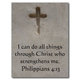 Philippians 413 inspiring Bible verse Postcards