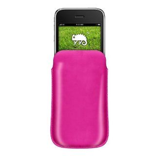 JUJEO 505 Leather Pouch for Apple iPhone 3G   Non Retail Packaging   Pink Cell Phones & Accessories