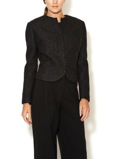 Metallic Tweed Collarless Jacket by LWren Scott