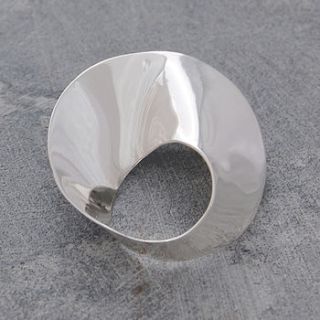 silver wave brooch by otis jaxon silver and gold jewellery