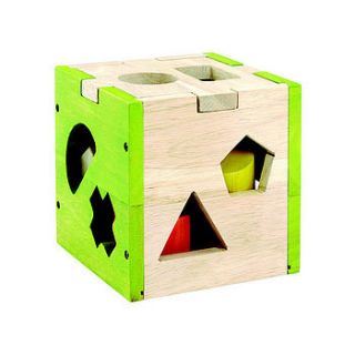 shape sorter box traditional toy by knot toys