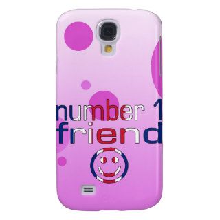 Number 1 Friend in British Flag Colors for Girls Samsung Galaxy S4 Cover