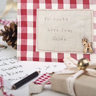personalised 'letter to santa' envelope by elm tree studio