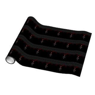 Ribbon and Cross Vampire Goth Wrapping Paper