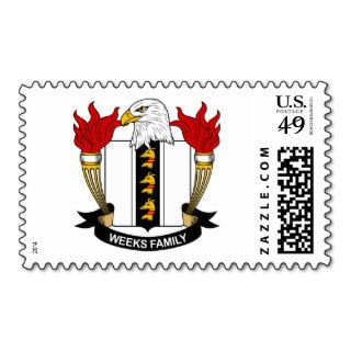 Weeks Family Crest Stamp