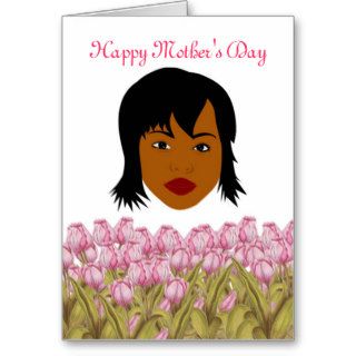Happy Mother's Day with African American Mom Greeting Cards