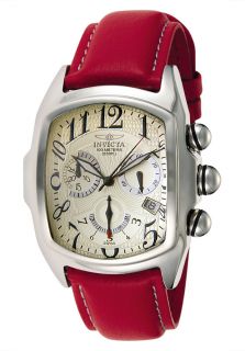 Invicta 2097  Watches,Mens Lupah Chronograph Red leather, Chronograph Invicta Quartz Watches