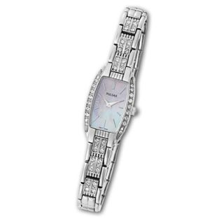 Ladies Pulsar Swarovski® Crystal Watch with Tonneau Mother Of Pearl