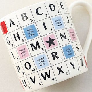 scrabble mug by the letteroom
