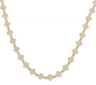 Judith Ripka 14K Gold Clad 8.65cttw 20 Diamonique Necklace —