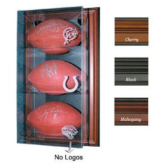 Case Up 3 Football Display Case (No Logo) (Mahogany)  Sports Related Display Cases  Sports & Outdoors