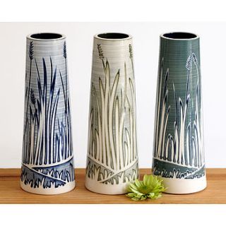 handmade ceramic meadow stem vase by rowena gilbert contemporary ceramics