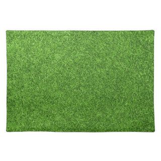 Beautiful green grass texture golf course placemats