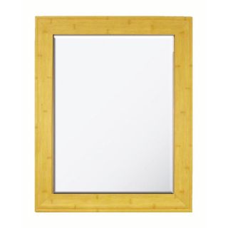 Style Selections 25.8125 in x 33.8125 in Faux Natural Bamboo Rectangular Framed Wall Mirror