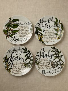 Olive Oil Salad Plates (set of 4) by Rosanna Inc.