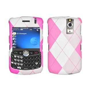 RIM Blackberry 8300 8310 8320 8330 Curve Hard Plastic Snap on Cover Pink and With Argylu Fabric AT&T, Sprint, Verizon Cell Phones & Accessories