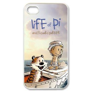Custom Calvin And Hobbes Cover Case for iPhone 4 4s LS4 1261 Cell Phones & Accessories