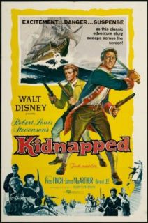Kidnapped 1960 Original Movie Poster Adventure Disney Drama Family Bernard Lee, James MacArthur, Peter Finch Entertainment Collectibles