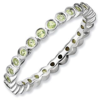 Stackable Expressions™ Bezel Set Small Peridot Eternity Style Ring