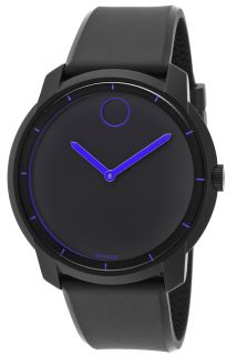 Movado 3600191  Watches,Bold Black Dial Black Polyurethane, Casual Movado Quartz Watches