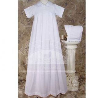 Baby Boy Size 12M White Simple Pique Christening Baptism Gown Hat Set  Infant And Toddler Christening Apparel  Baby