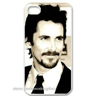 Mobile Phone hard case for iPhone 4th with Christian Bale pattern designed by padcaseskingdom Cell Phones & Accessories