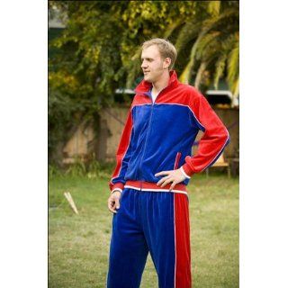 Red White & Blue Velour Tracksuit Clothing