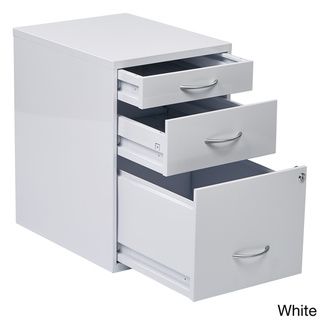 Locking Storage Drawer and Silver Handles File Cabinet Office Star Products Lateral File Cabinets