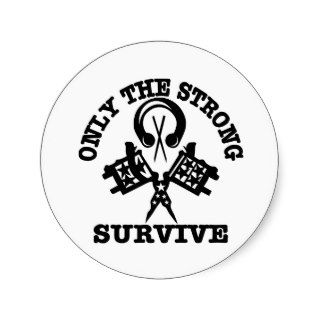 Tattoo Body Piercing Only The Strong Survive Sticker