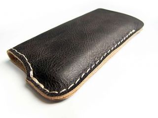 handmade leather sleeve iphone five by cutme