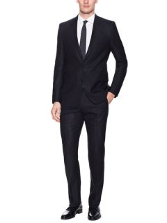 Tonal Dotted Stripe Suit by Versace Collection
