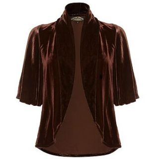 juno blazer in silk velvet by nancy mac