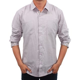 Filthy Etiquette Men's Grey Chambray Slim Fit Shirt Casual Shirts