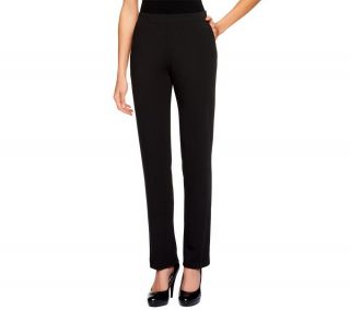 Susan Graver Petite Milano Knit Pull on Pants with Pockets —