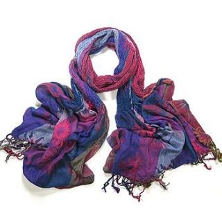 soft vibrant floral winter scarf by molly & pearl
