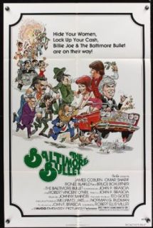 Baltimore Bullet one sheet movie poster '80 James Coburn, Omar Sharif, pool hustling & poker gambling Entertainment Collectibles
