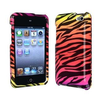 Importer520 Colorful Zebra Snap on Hard Crystal Skin Case Cover Accessory for Ipod Touch 4th Generation 4g 4 8gb 32gb 64gb Cell Phones & Accessories