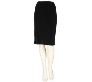 Citiknits Pull on Pencil Skirt with Back Vent —