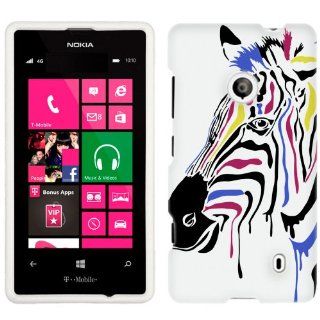 Nokia Lumia 521 Zebra Rainbow Art Phone Case Cover Cell Phones & Accessories