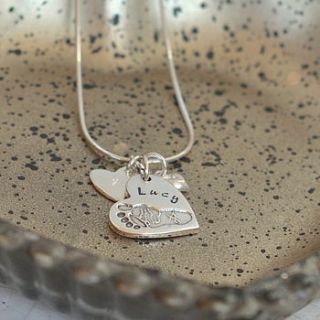 personalised footprint charm by button and bean
