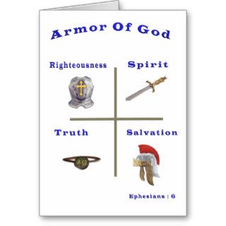 Full armor of God Christian card