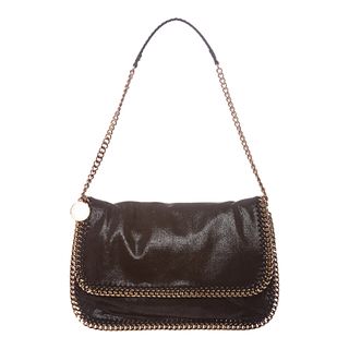 Stella McCartney Black Falabella Flap Messenger Stella McCartney Designer Handbags