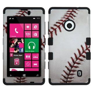 MYBAT Baseball Sports Collection/Black TUFF Hybrid Phone Protector Cover for NOKIA 521 (Lumia 521) Cell Phones & Accessories