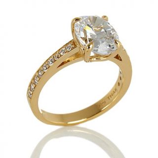 Daniel K 3.18ct Absolute™ Oval Solitaire and Pavé U Gallery Ring