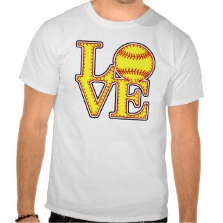 Love Softball Stitch T shirts